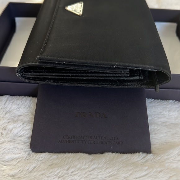 Authentic🖤PRADA MILANO Tessuto Black Nylon Long Unisex Wallet - Picture 10 of 12